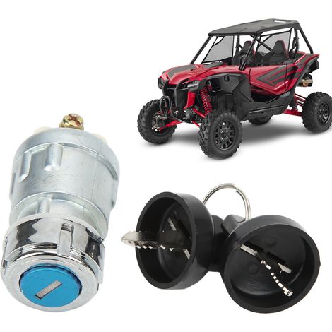 Bornier à 3 connecteurs, interrupteur d'allumage/démarrage à 2 clés (ARRÊT-MARCHE-DÉMARRAGE) pour motos, tracteurs et karts (1/5)