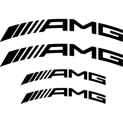 AMG Hochwertige Bremssattel-Aufkleber, gebogenes Logo, 2 x 135 mm (1/5)