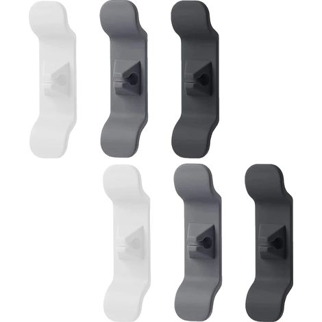 Organisateur de câbles, 6 pcs, Plastique, 10,2x3x1,8cm (1/2)