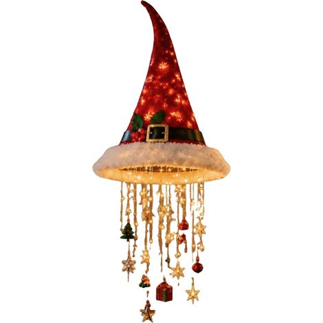 Chapeau Père Noël lumineux LED sequins style1 (1/5)