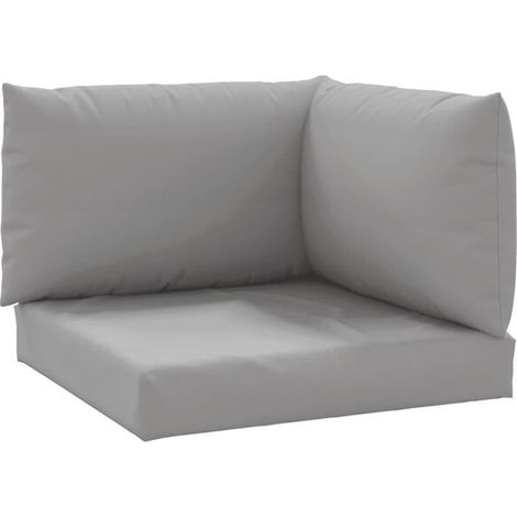 Coussins de plateau, ensemble de 3 pièces, tissu Oxford gris. (1/5)