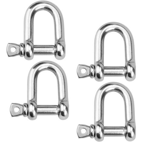 Pièces M10 Manille Inox Acier, Manille D'anneau de D de Chaîne, Manilles de Levage Pour Treuils le gréement résistant (1/5)
