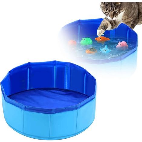 Foldable bathtub and gelatin toys for dogs and cats (1/4)
