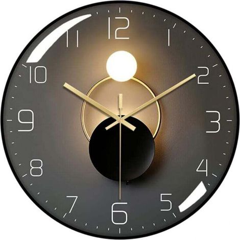 Eckige LCD-Wanduhr mit Hintergrundbeleuchtung – Sprachsteuerung, Thermometer, Kalender – Weiß (1/4)