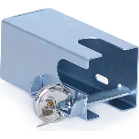 Antivol d’attelage MESO - Modèle à koker - Acier galvanisé - Avec 2 clés et disque - 2,2 kg