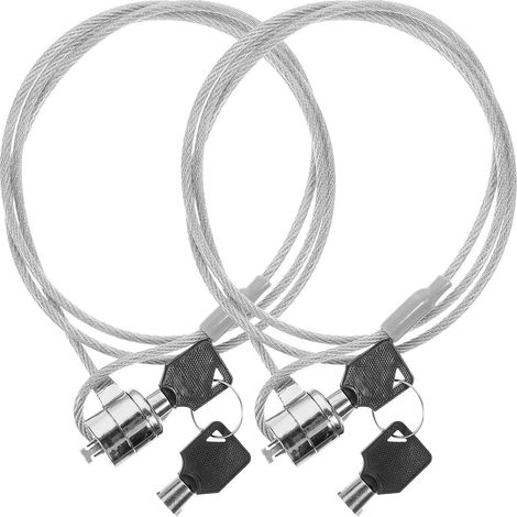 Sets de Serrures Antivol Facile à Utiliser Lot de 2 en Alliage, Câble de Sécurité et Portable pour Ordinateur Portable pour Protection Informatique (1/5)