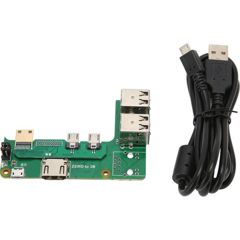 Carte d'extension Raspberry Pi avec 4 ports USB et connecteur HDMI femelle, compatible Zero 2W à 3B (1/5)