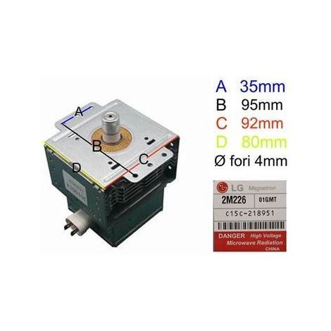Magnetron LG 2M226 per forno a microonde Delonghi Samsung Whirlpool Smeg Rex
