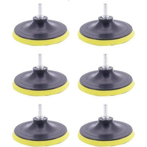 Lot de 6 Plateaux de Ponçage 100mm Disques Abrasifs Assiette de Ponçage avec Filetage M14 Fermeture Auto-agrippante Plaque de Support de Ponçage Polissage pour Perceuse Meuleuse d'angle (1/4)