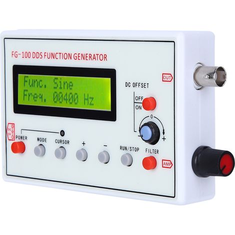 Générateur de signaux DDS FG‑100, source de fréquence sinusoïdale 1Hz‑500KHz avec compteur, appareil de mesure de laboratoire (1/5)