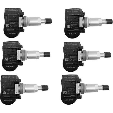 6 capteurs de pression des pneus TPMS 43130-61M00 43139-61M00 pour Suzuki Vitara SX4 S-Cross Ignis Baleno Swift Jimmy Alto (1/5)