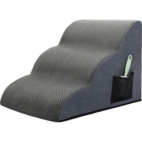 Skylos 3-Step Pet Stair Dog Ramp for Sofa Bed High Density Foam Non-Slip Ladder (1/5)