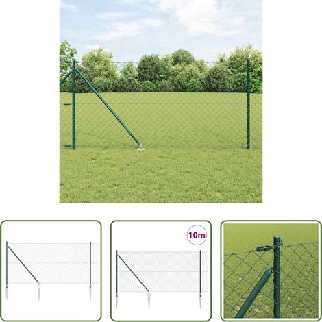 Poteaux de clôture - Poteau de clôture. Vert 10 x 1,4 m (maille 60 x 60 mm) (1/5)