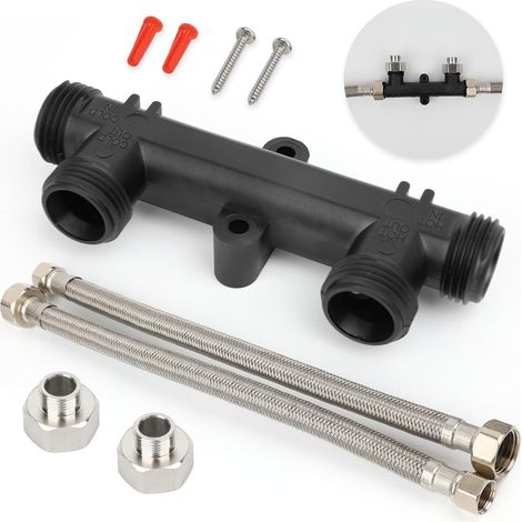 WP596816 Sensorventil-Kit passend für Watts Premier 500800 & 500805 und Grundfos UP Comfort Warmwasser-Umwälzpumpen – Enthält zwei 12"-Zulaufschläuche und zwei 1/2" x 3/8"-Reduzierstücke (1/5)