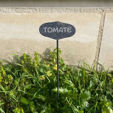 Ecriteau jardinière ovale 10x6x40cm (1/4)