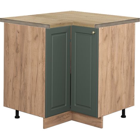 Armario de esquina Fame-Line, Verde dorado Casa de campo, 80.5 cm , ET Roble, Vicco (1/5)