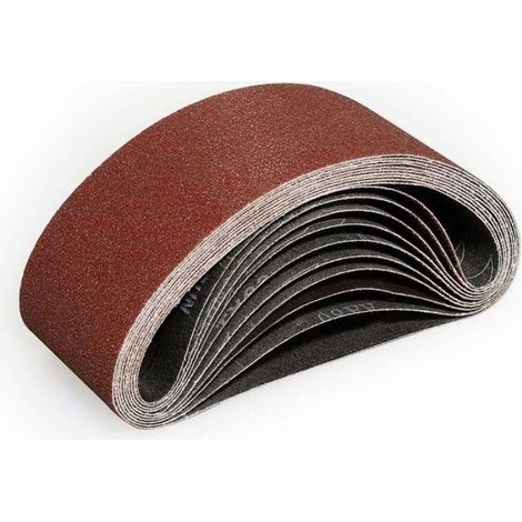 Bandes abrasives pour ponceuse - - 75x533 mm - 10 pièces - Grain 80 - Antistatique - Lavable - Résistant à l'usure (1/4)