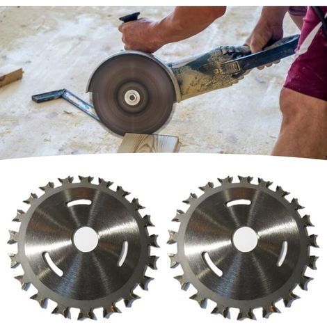 Lames de coupe pour outils électriques CREA, lames de scie double face, lames de coupe en carbure 4 pouces 40 dents pour menuiserie, coupe du bois, du plastique, du métal et du carrelage, argent x 2 (1/5)