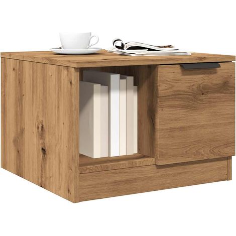 Mesa de centro madera de ingeniería roble artisan 50x50x36 cm vidaXL (1/5)