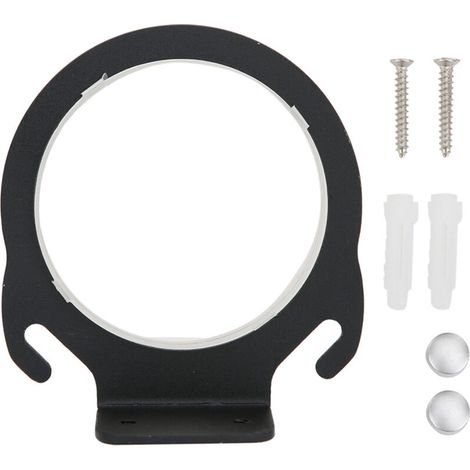 Wandmontierter Haartrocknerhalter, kein Bohren erforderlich, leichtes Aluminium, Badezimmeraufbewahrung, mattschwarzer Wandorganizer (Zubehör 9481BS) (1/5)