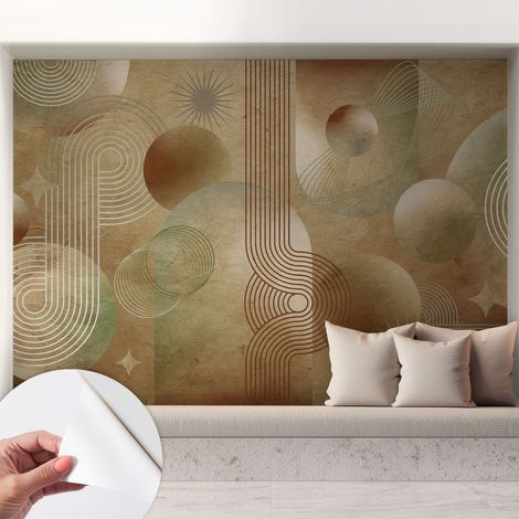 Carta da parati autoadesiva - impermeabile - murale da parete - decorazione murale - Motivo geometrico 208x146 cm (1/5)
