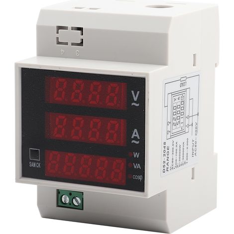 Compteur d'énergie numérique Rail LED Din facteur de puissance actif multifonctionnel rencontré (1/5)