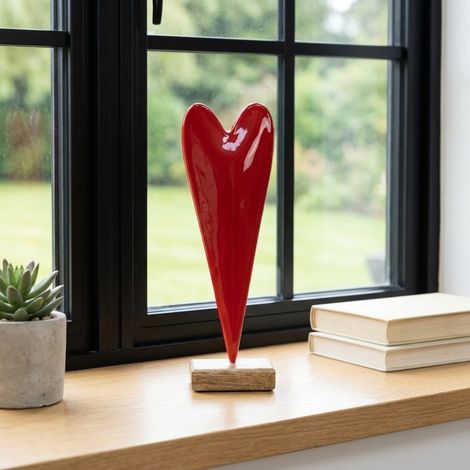 Crimson Love Heart Ornament (1/2)