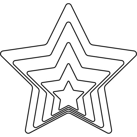 Cortadores de galletas de acero con forma de estrella, 7,5 cm, 5 unidades.