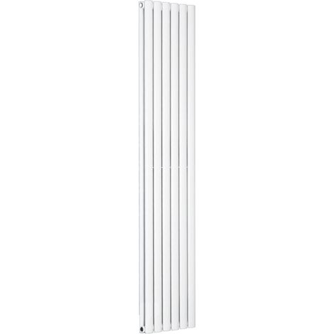 Warmehaus Vertical Oval Panel Double Radiator White 1800 x 355mm (1/5)