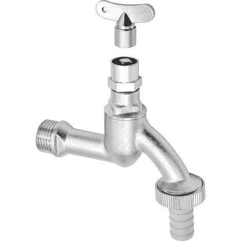 chromé mat avec raccord de tuyau et haut de piston, Robinet Extérieur (1/5)
