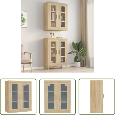 Wandhalterung - Hängeschrank Sonoma-Eiche 69,5x34x90 cm (1/5)