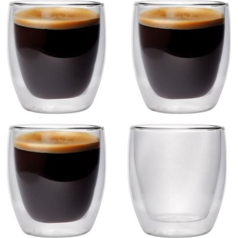 Set de 4 verres double paroi 200-250 ml sans anse - effet (1/5)