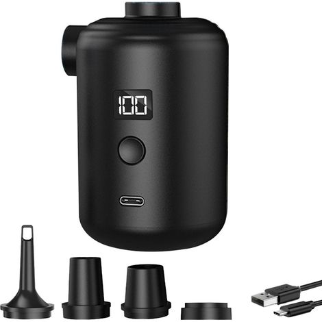 Pompa elettrica portatile, display digitale preciso della potenza, pompa ad aria portatile per campeggio all'aperto, cuscino d'aria a doppia funzione, (1/5)