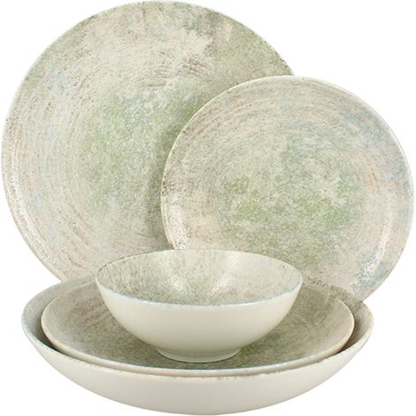 Service de table 60 pièces en porcelaine, NATURA