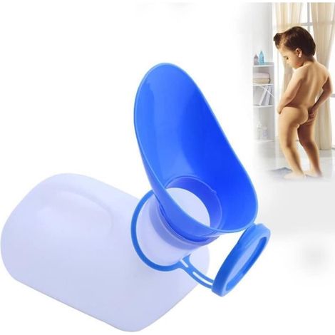 Urinoirs portables,Mini toilette portable,portable toilettes,pour voyages, trajets en voiture, camping, bateau(1000ML) (1/4)