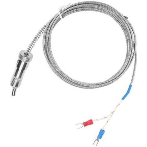 PA-Thermoelementsonde, Bajonett-Druckfeder, Thermoelementsonde Typ K mit einem Messbereich von 0 bis 400 °C zur Temperaturmessung, Temperaturfühlerdraht (5 m) (1/4)