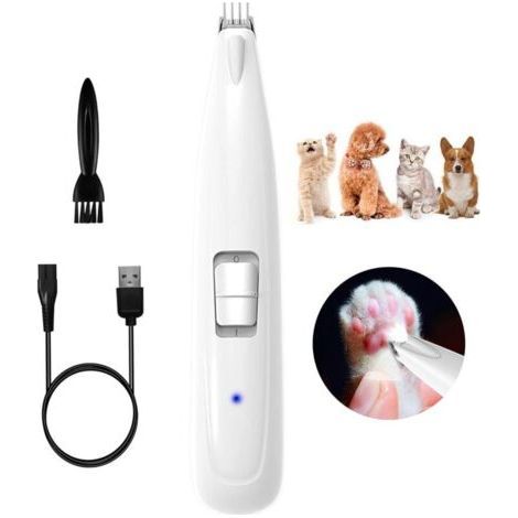 Pet Hair Trimmer Electric Pet Hair Shaver Paw Hair Shaver for Dogs and Cats Rechargeable (1/4)