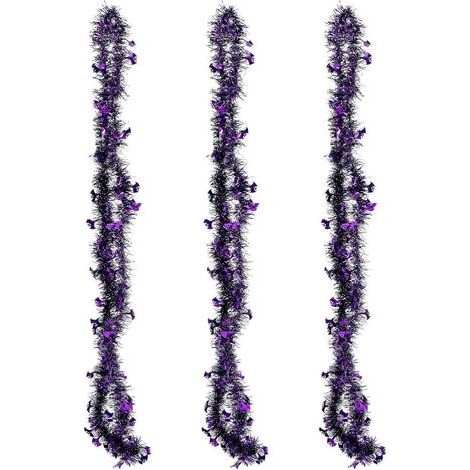 Guirlande de 12 décorations métalliques suspendues pour Halloween, idéale pour le carnaval, la fête foraine et la décoration intérieure (violet). (1/5)