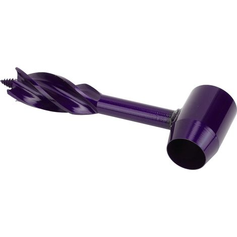 Mèche de tarière multifonctionnelle en acier au carbone haute dureté, pour le travail du bois, violette.