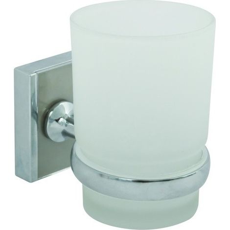 Gobelet à fixer Zinc Chromé ALBA Transparent MSV (1/2)