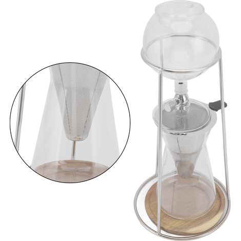 600-ml-Eiskaffeespender, amerikanische Kaffeemaschine mit wiederverwendbarer Glaskaraffe, Kaltbierkrug, Filterkaffeemaschine (extra große Größe) (1/5)
