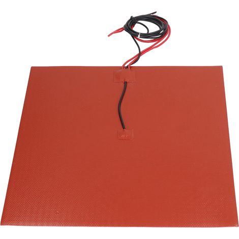Tapis chauffant silicone 350W 300x300mm thermistance NTC 100K adhésif puissant pour plateau chauffant imprimante 3D Creality CR10 24V (1/5)
