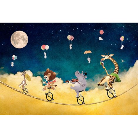 Papier peint panoramique Enfants - Animaux - 130 cm x 87 cm (1/2)
