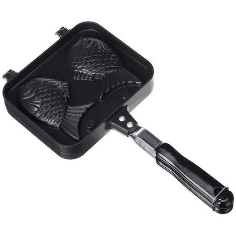 Moule à crêpes double en forme de poisson japonais, idéal pour réaliser gaufres et gâteaux. Parfait pour la cuisine maison et autres desserts - AquaForge (1/5)