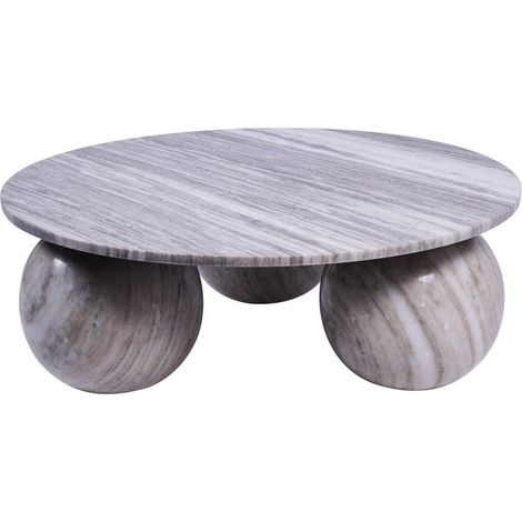 Salento Coffee Table - Marble/MDF/Iron - L81 x W81 x H28 cm - Grey