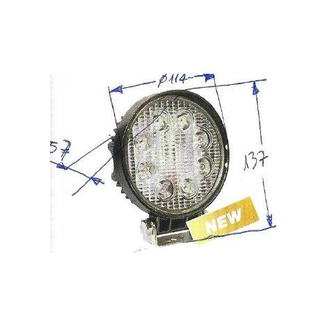 Faro lavoro 8 led 12-24V NEWGARDENSTORE 1850 lumens per trattore agricolo A28404