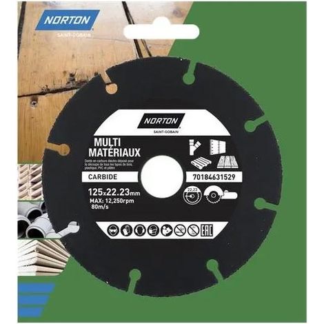 Disque Multimatériaux Carbide 125mm Norton