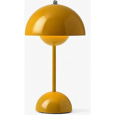 LED-Tischleuchte in Blütenknospenform, Nachtlicht, Pilz-Tischleuchte, skandinavischer Stil, für Nachttisch, Schlafzimmer, Büro, schlichte und moderne Dekoration, US-Stecker, gelb (1/4)