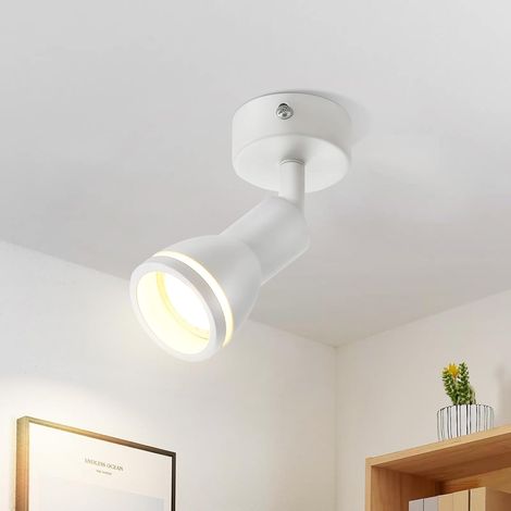 ZMH Spot de Plafond LED 1 Ampoule Blanc Salon Plafonnier Spot Orientable GU10 Spot Plafonnier Moderne Plafonnier Spot pour Cuisine, Chambre, Couloir, sans Ampoule (1/5)