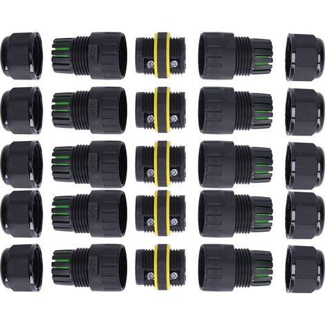 [Connecteur d'alimentation waterproof] EW-M20-3P IP68 pour LED extérieur [5 unités] (1/4)